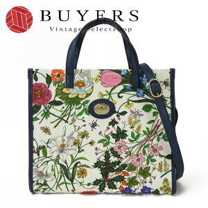 Gucci handbag shoulder bag off white Navy Blue Floral Flower Flora